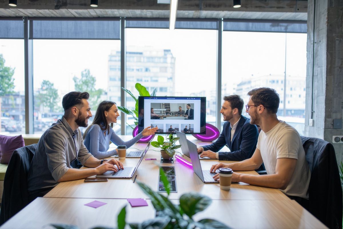 L’équipe Propulse Agency au travail dans l’open space
